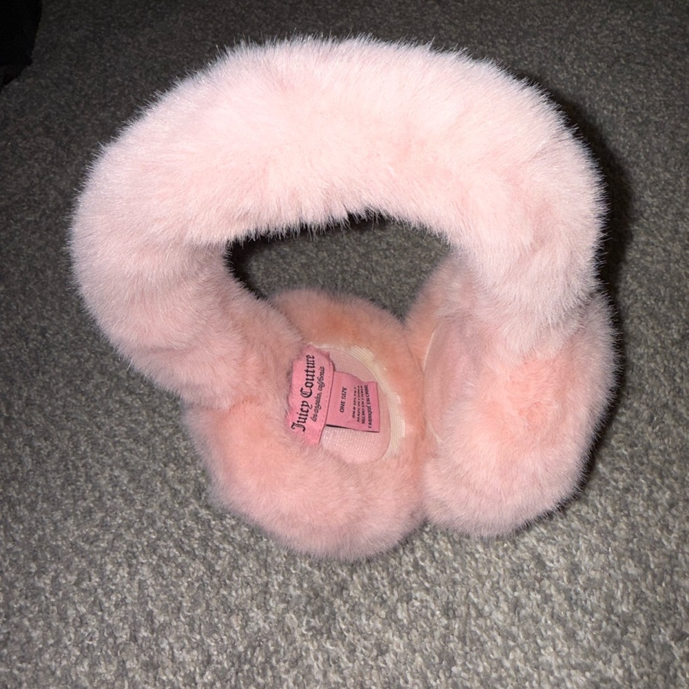 Juicy Couture Pink Faux Fur Earmuffs - Picture 6 of 8